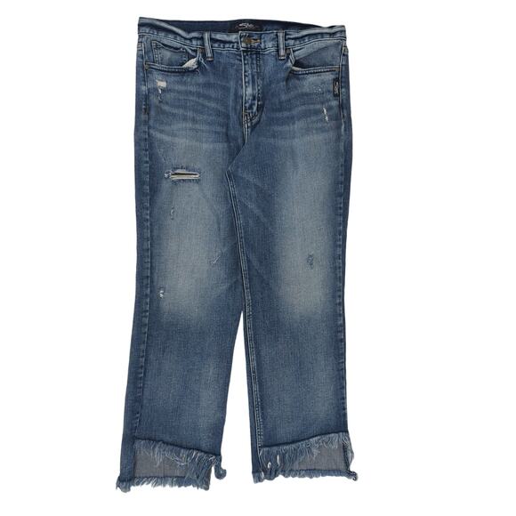 EUC Silver Jeans Womens W30/L27 Vintage Ankle Straight Distressed Raw Hem - Picture 3 of 13